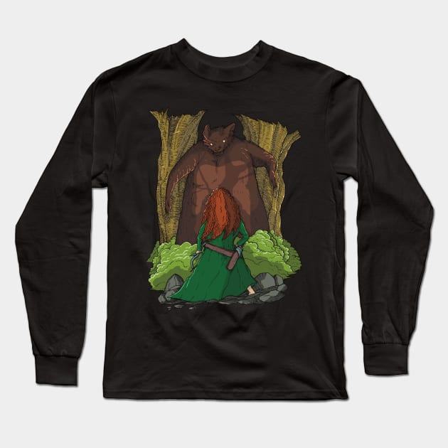 Bear attack Long Sleeve T-Shirt by crunch.ins